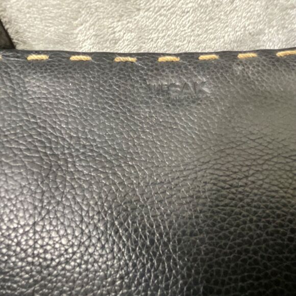 Vintage The Sak Elliot Lucca Black Leather/PVC Purse Thick contrasting trim 80’s - Picture 7 of 15